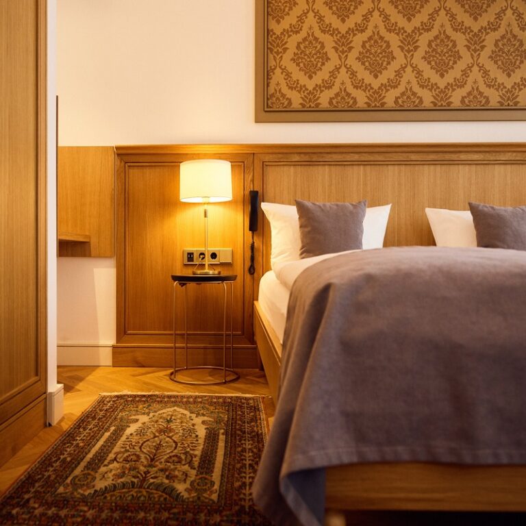 Foto eines Doppelbetts