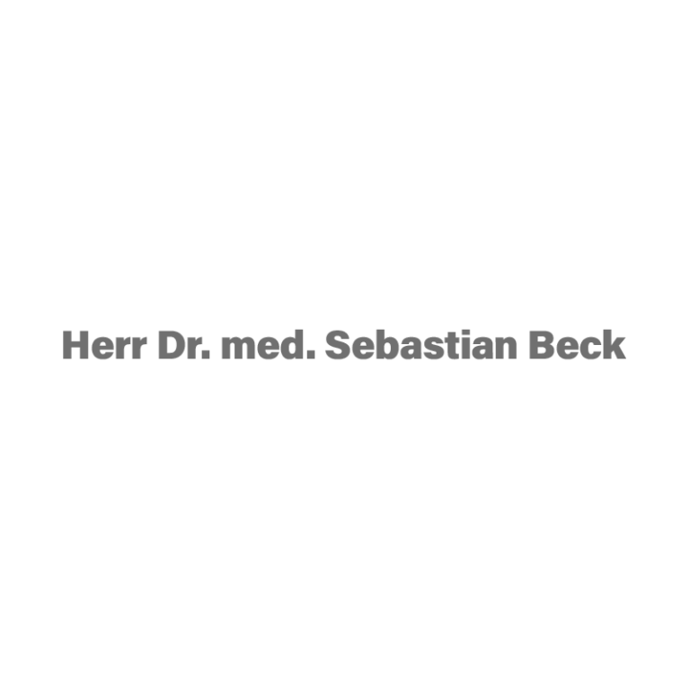 Herr Dr. med. Sebastian Beck
